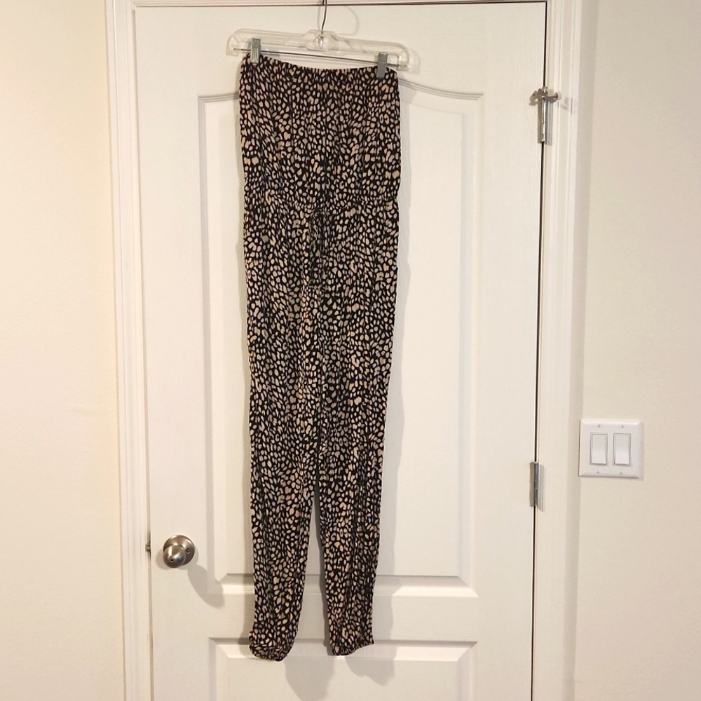 Strapless Black & Beige Jumpsuit